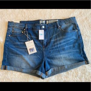Women’s Plus size denim shorts.